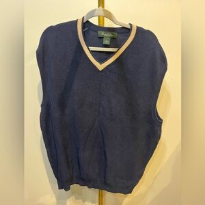 Brooks Brothers Navy V-Neck Sweater Vest
